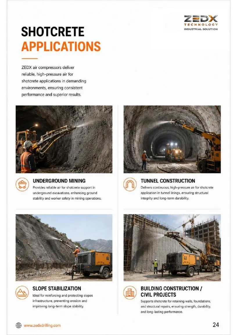 Shotcrete applications