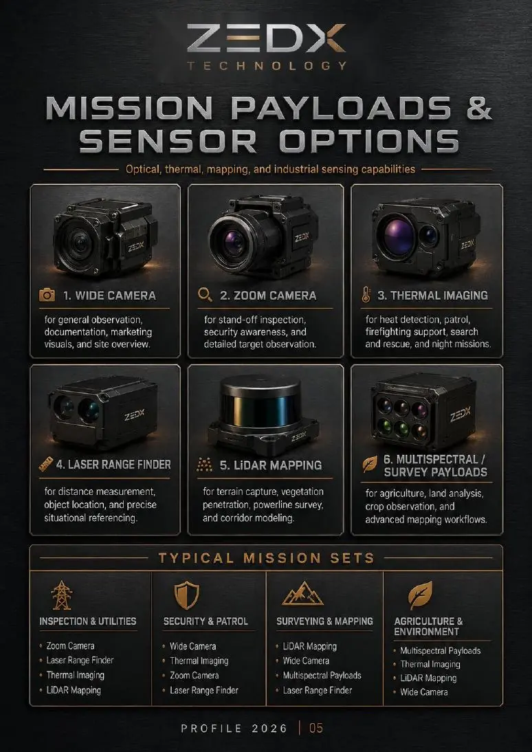 Mission payloads