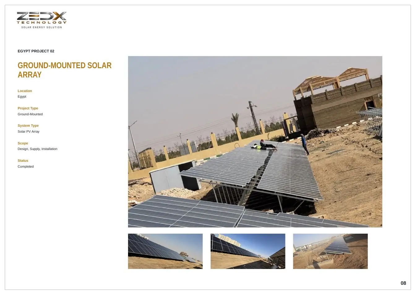 Ground solar array