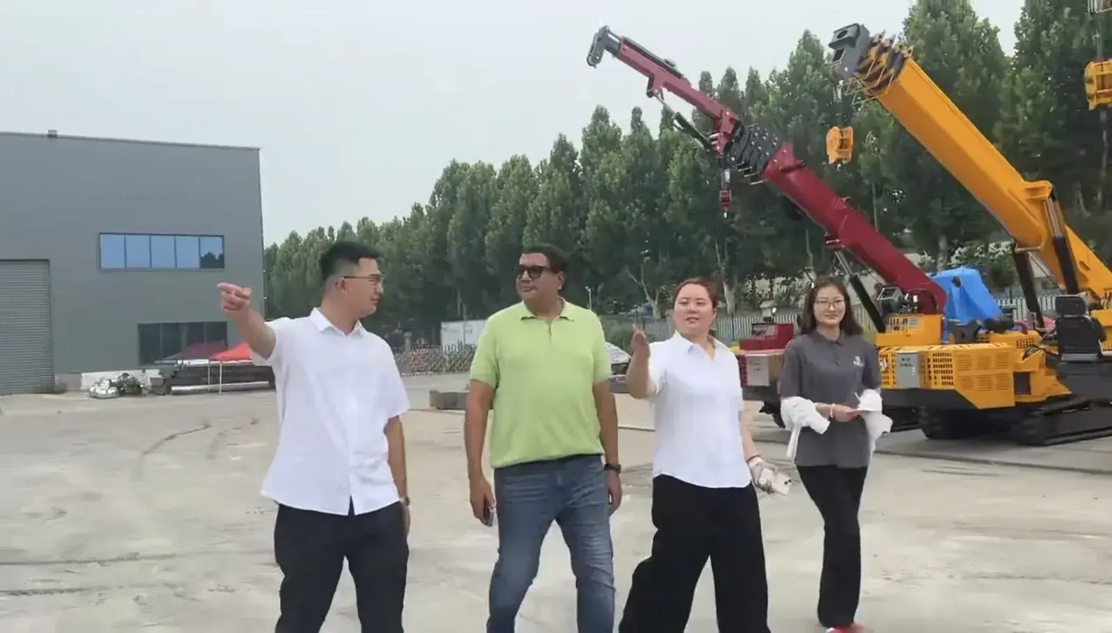 Heavy equipment yard visit
